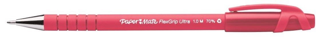 PEN PAPERMATE 1.0MM FLEX GRIP ULTRA STICK BALLPOINT RED BX12