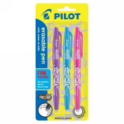 PEN PILOT 0.7MM FRIXION BALL MEDIUM FUN COLOURS PINK/VIOLET/LIGHT BLUE PK3 PEN PILOT 0.7MM FRIXION BALL MEDIUM FUN COLOURS PINK/VIOLET/LIGHT BLUE PK3