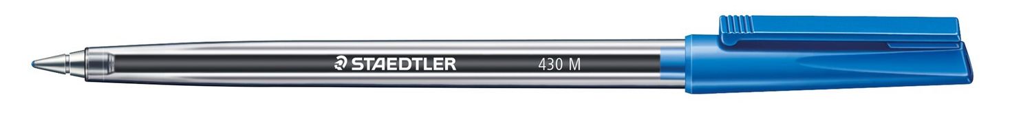 PEN STAEDTLER BP STICK 430 MED BLUE