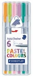 PEN STAEDTLER FT TRIPLUS FINELINER PASTEL COLOURS PK6 PEN STAEDTLER FT TRIPLUS FINELINER PASTEL COLOURS PK6