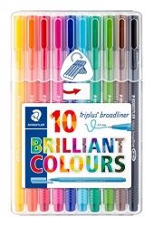 PEN STAEDTLER 0.8MM TRIPLUS BROADLINER BRILLIANT COLOURS PK10 PEN STAEDTLER 0.8MM TRIPLUS BROADLINER BRILLIANT COLOURS PK10