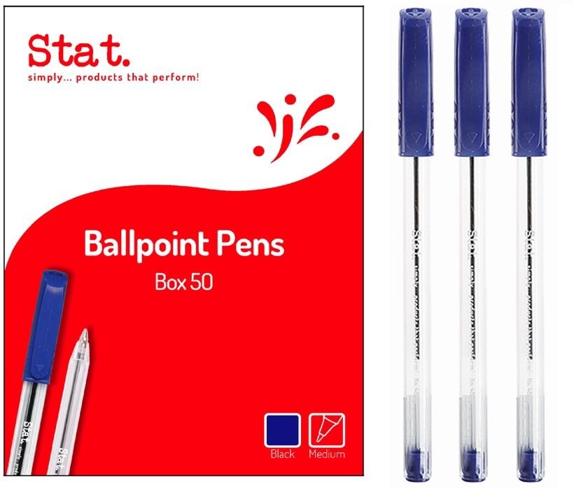 PEN STAT 1.0MM BALLPOINT MEDIUM BLUE
