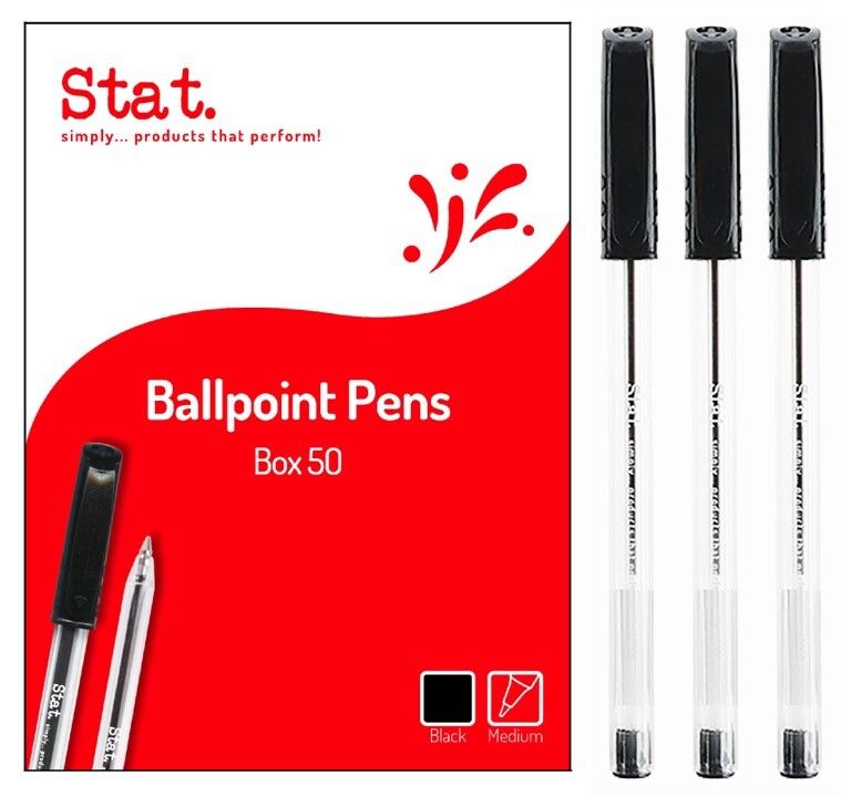 PEN STAT 1.0MM BALLPOINT MEDIUM BLACK