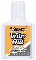 CORRECTION FLUID BIC WITE-OUT QUICK DRY 20ML
