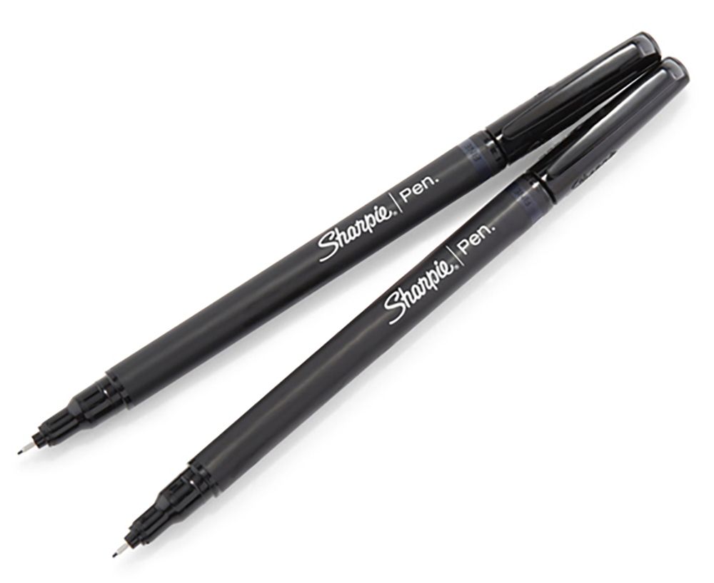 PEN SHARPIE FINELINER BLACK BX12