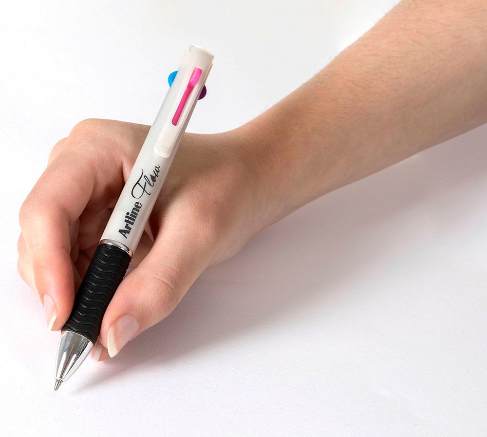 PEN ARTLINE BP FLOW 1.0MM 4 COLOUR RETRACT WHITE PEN ARTLINE BP FLOW 1.0MM 4 COLOUR RETRACT WHITE