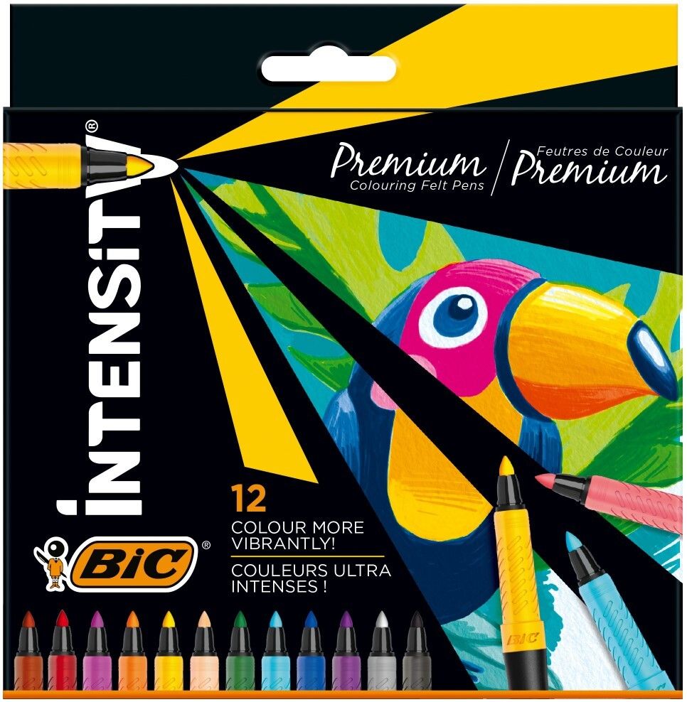 FELT PEN BIC 0.7MM ASSORTED PK 12