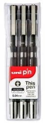 PEN UNI PIN 0.4MM FINELINER BLACK WLT3