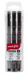 PEN UNI PIN 0.1MM FINELINER ASST/LIGHT GREY/DARK GREY/SEPIA WLT3 PEN UNI PIN 0.1MM FINELINER ASST/LIGHT GREY/DARK GREY/SEPIA WLT3