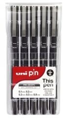 PEN DRAWING UNI PIN 200 FINE LINE SET WLT5