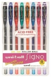 PEN UNI RB SIGNO UM120 GEL F ASST COL WLT8