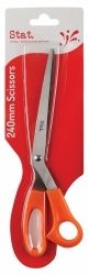 SCISSORS STAT 240MM ORANGE GRIP