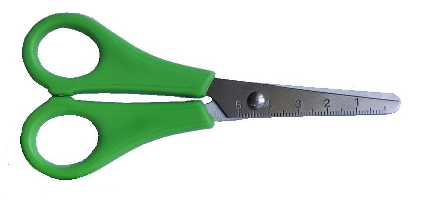 SCISSORS GNS 130MM LEFT HAND GREEN 25PK