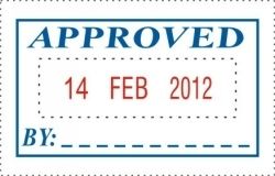 STAMP DESKMATE SELF INKING APPROVED/DATE BLUE/RED STAMP DESKMATE SELF INKING APPROVED/DATE BLUE/RED