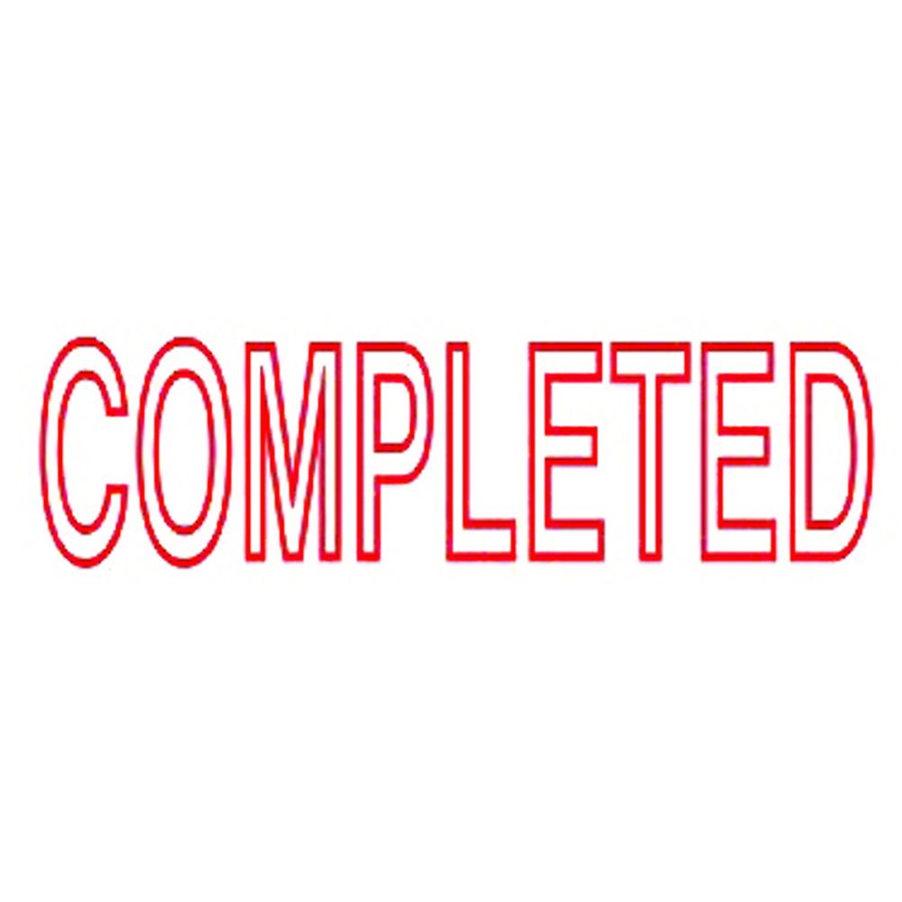 SP- STAMP DESKMATE PRE-INKED COMPLETED RED