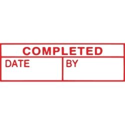X-STAMPER 1542 COMPLETED DATE/BY RED