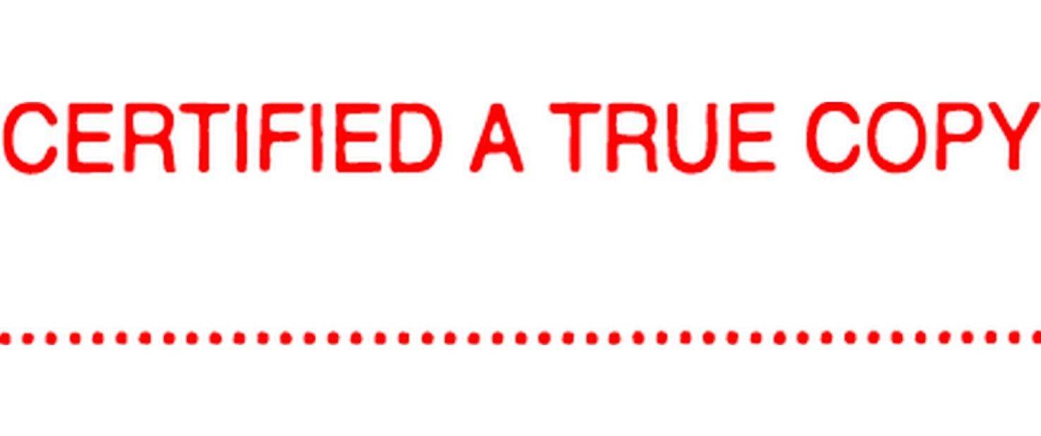 SP- X-STAMPER #1541 CERTIFIED A TRUE COPY RED SP- X-STAMPER #1541 CERTIFIED A TRUE COPY RED