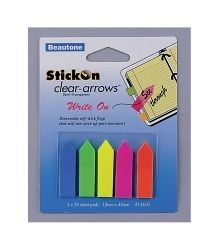 STICK ON ARROWS B/TONE 12X45 CLEAR ASST COLS