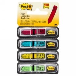 FLAGS POST-IT 684-SH SIGN HERE PK120