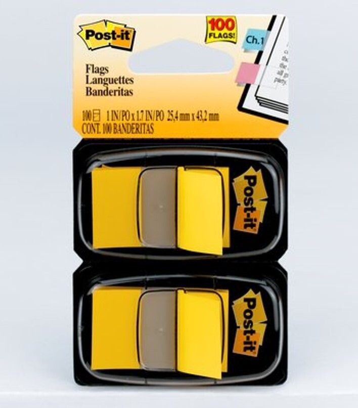 FLAGS POST-IT 680-YW2 YELLOW TWIN PACK