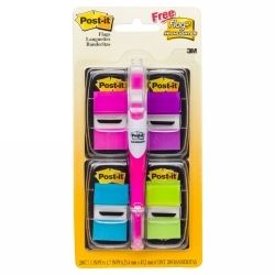 FLAGS POST-IT 680-PPBGVA VALUE PACK + HIGHLIGHTER