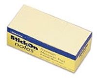STICK ON NOTES B/TONE 50X76 YELLOW PK12
