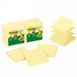NOTES POST-IT R330RP-12YW 76X76MM POP-UP RECYCLED CANARY YELLOW PK12 NOTES POST-IT R330RP-12YW 76X76MM POP-UP RECYCLED CANARY YELLOW PK12