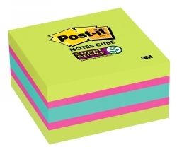 NOTES SUPER STICKY POST-IT 76X76MM CUBE 2027-SSGFA NEON GREEN MIX 360SHT NOTES SUPER STICKY POST-IT 76X76MM CUBE 2027-SSGFA NEON GREEN MIX 360SHT