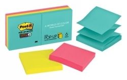 NOTES SUPER STICKY POP UP POST-IT 76X76MM R330-6SSMIA MIAMI PK6 NOTES SUPER STICKY POP UP POST-IT 76X76MM R330-6SSMIA MIAMI PK6