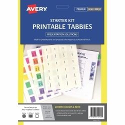 SP- TABS PRINTABLE AVERY STARTER KIT-INC. WIZARD & 96 TABS