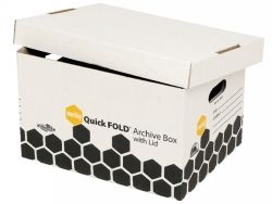 ARCHIVE BOX MARBIG QUICKFOLD WITH LID