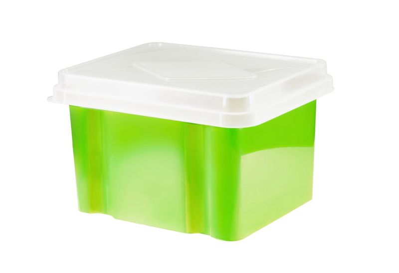 STORAGE BOX ITALPLAST 32L LIME