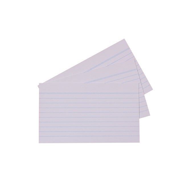 SYSTEM CARDS QUILL 6X4 RULED WHITE PK100