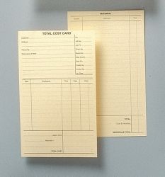 SYSTEM CARDS ZIONS TCC TOTAL COST CARD PK100