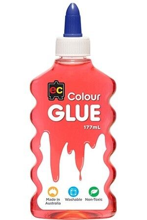 GLUE EC 177ML COLOURED RED