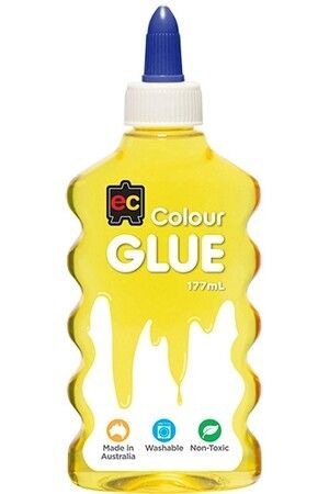 GLUE EC 177ML COLOURED YELLOW