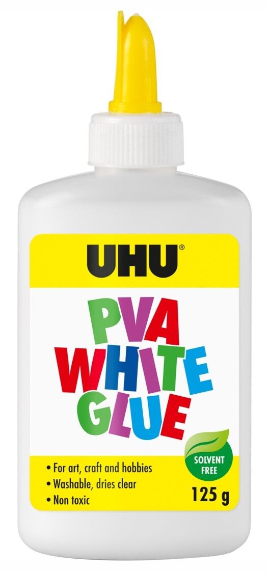GLUE UHU PVA WHITE 125ML EACH