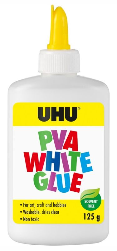 GLUE UHU PVA WHITE 125ML EACH