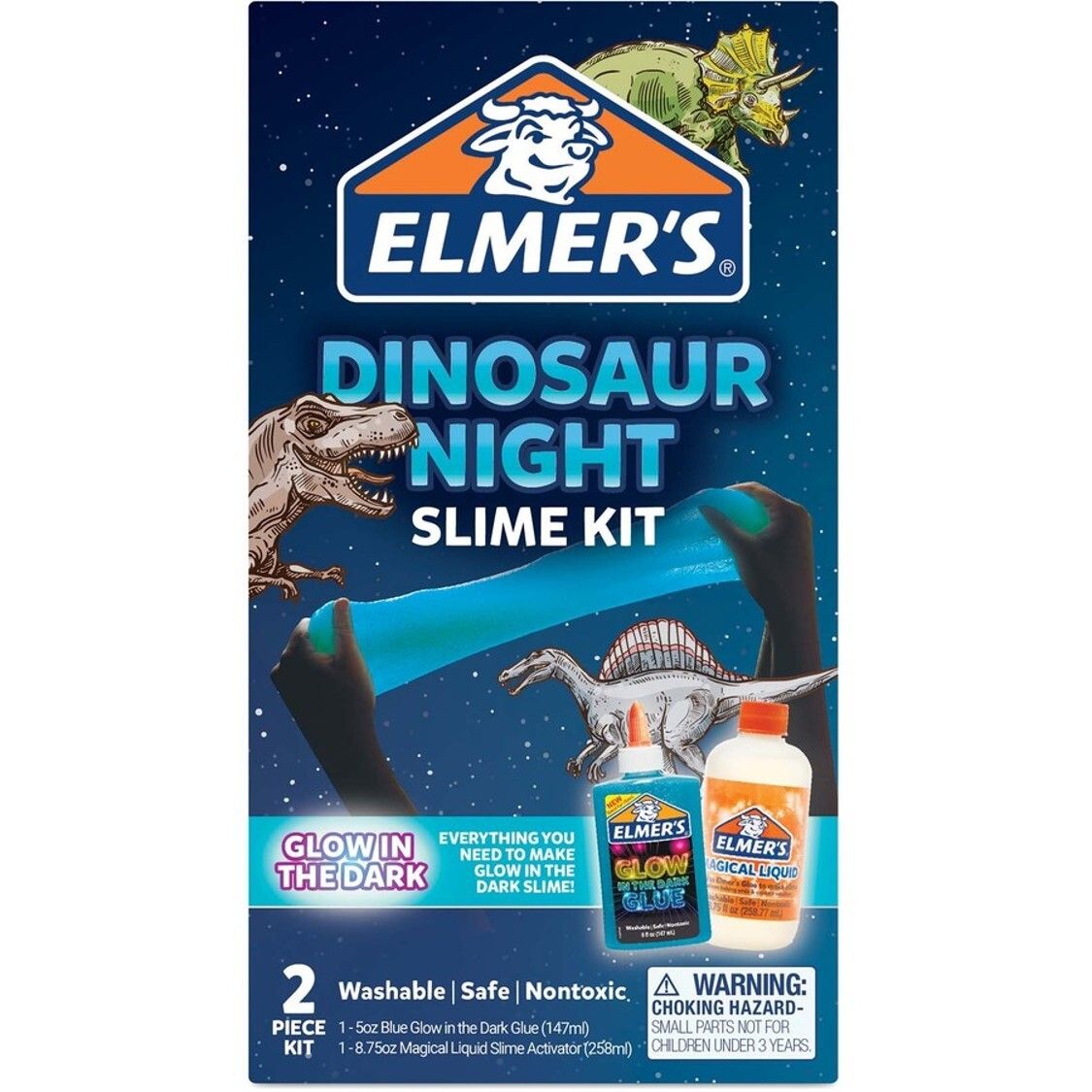 SP- SLIME ELMERS KIT DINOSAUR NIGHT BLUE