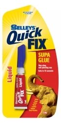 GLUE SELLEYS SUPA GLUE 3ML LIQUID QUICK FIX GLUE SELLEYS SUPA GLUE 3ML LIQUID QUICK FIX