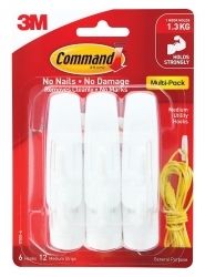 HOOKS COMMAND MEDIUM 17001VP VALUE PACK (6 HOOKS/12 STRIPS) HOOKS COMMAND MEDIUM 17001VP VALUE PACK (6 HOOKS/12 STRIPS)