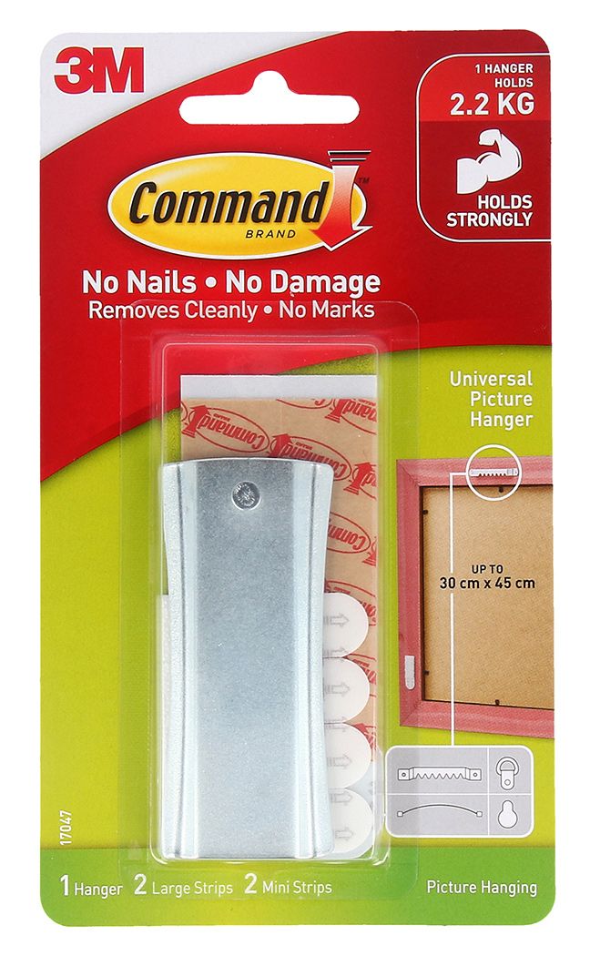 SP- HOOK COMMAND 3M LARGE 17047 UNIVERSAL PICTURE HANGER 1PK SP- HOOK COMMAND 3M LARGE 17047 UNIVERSAL PICTURE HANGER 1PK