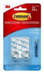 SP- HOOKS COMMAND MEDIUM CRYSTAL CLEAR #17095 PK2 SP- HOOKS COMMAND MEDIUM CRYSTAL CLEAR #17095 PK2