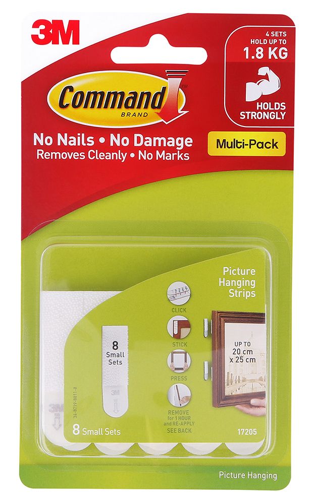 SP- PICTURE HANGING STRIP COMMAND SMALL 17205 PK8 SP- PICTURE HANGING STRIP COMMAND SMALL 17205 PK8