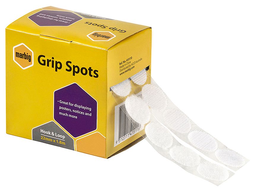 SP- HOOK & LOOP MARBIG 22MM X 1.8M GRIP SPOTS