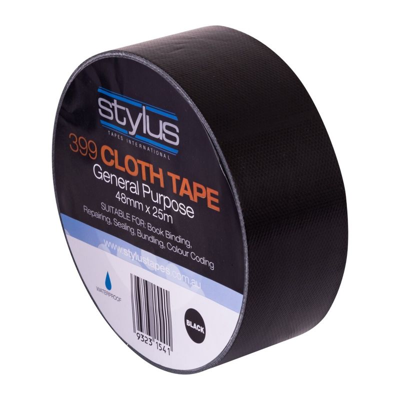 CLOTH TAPE STYLUS 48MM X 25M GP RETAIL BLACK