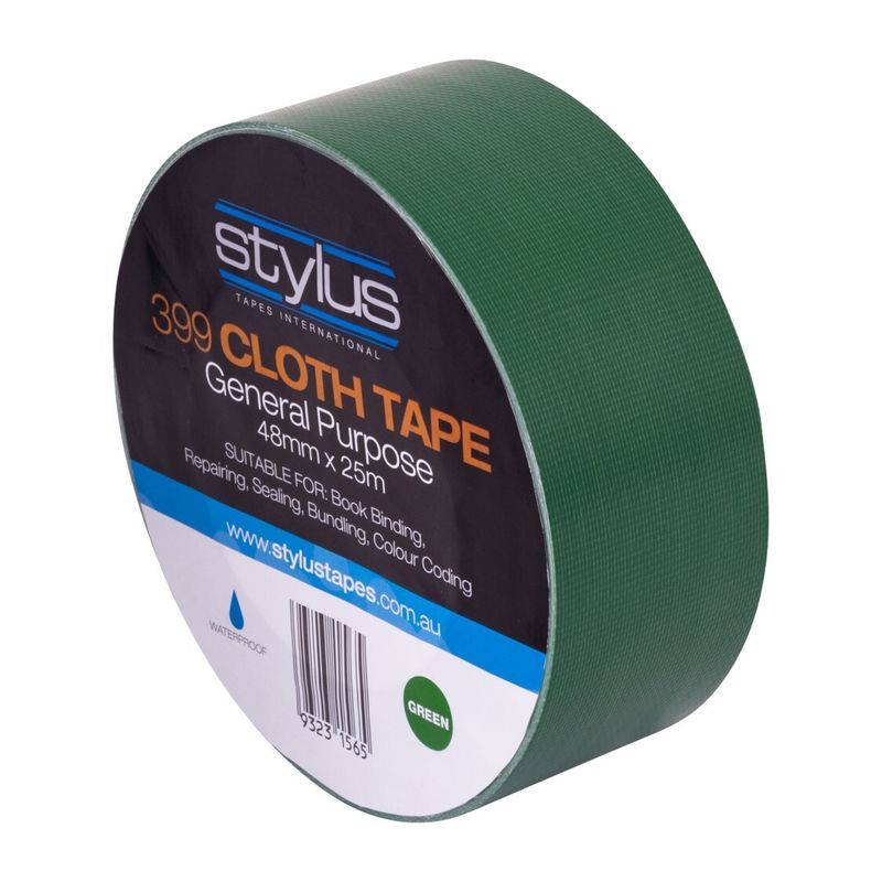 SP- CLOTH TAPE STYLUS 48MM X 25M GP RETAIL GREEN PK4