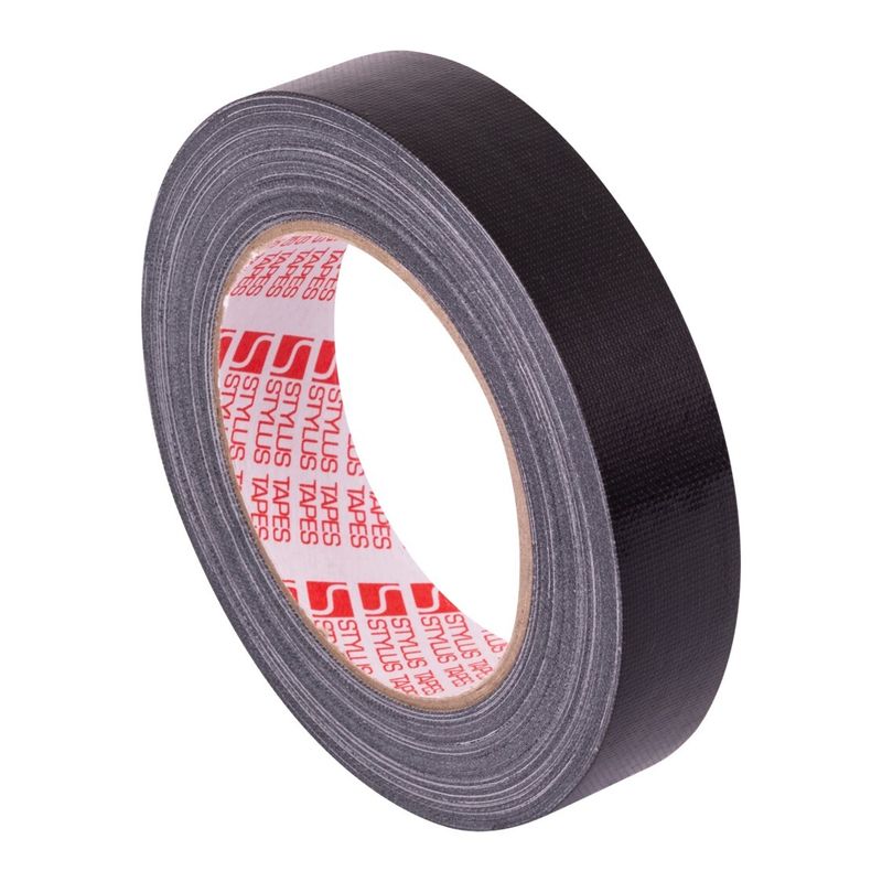 SP- CLOTH TAPE STYLUS 24MM X 25M PREMIUM BLACK CTN60