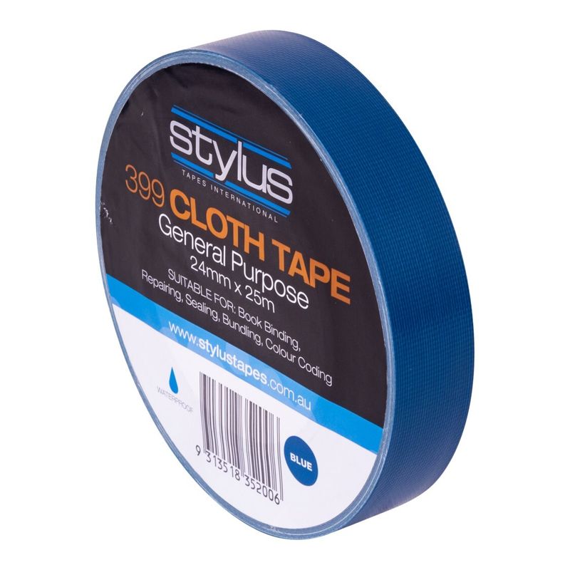 SP- CLOTH TAPE STYLUS 24MM X 25M GP RETAIL BLUE PK4
