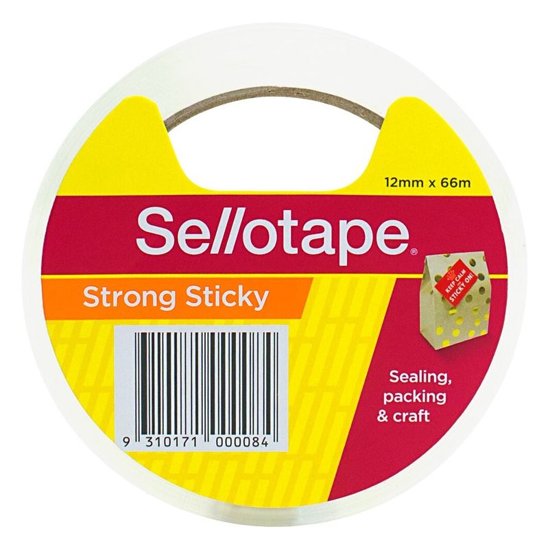 TAPE STICKY SELLOTAPE 12MMX66M